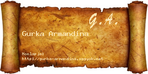 Gurka Armandina névjegykártya